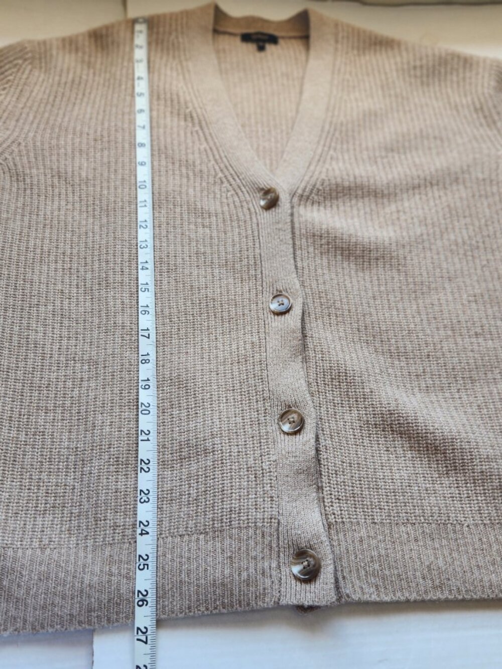 QUINCE Women Size XS Beige 100% Cashmere Button Down Oversized Cardigan Sweater - Picture 13 of 15